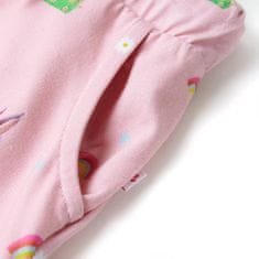 Vidaxl Otroške kratke hlače z vrvico svetlo roza 128