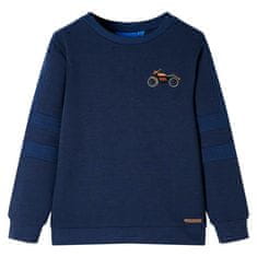Vidaxl Otroški pulover mornarsko modra melange 116