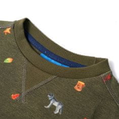 Vidaxl Otroški pulover kaki 116