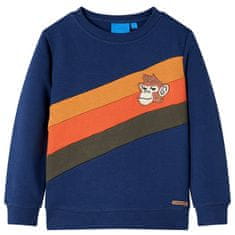 Vidaxl Otroški pulover mornarsko moder 128