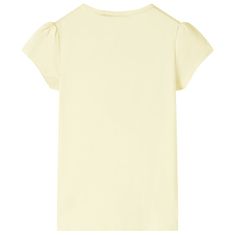 Vidaxl Otroška majica s kratkimi rokavi nežno rumena 116