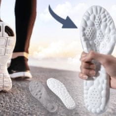 SOLFIT® Vložki za čevlje, Ergonomski vložki, 4D tehnologija oblakov, Vpijanje vlage, Opora stopalom (1 par, 35-39, Siva) | CLOUDSTEP