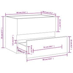 Vidaxl Omarica za umivalnik črna 60x38,5x45 cm iverna plošča