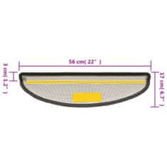 Vidaxl Preproge za stopnice 10 kosov 56x17x3 cm temno sive