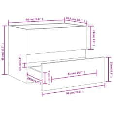 Vidaxl Omarica za umivalnik siva sonoma 60x38,5x45 cm inženirski les