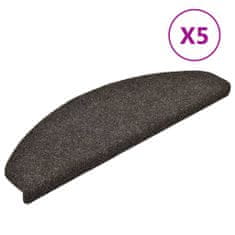 Vidaxl Samolepilne preproge za stopnice 5 kosov antracit 65x21x4 cm