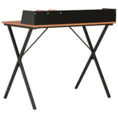 Vidaxl vodaXL Pisalna miza črna in rjava 80x50x84 cm