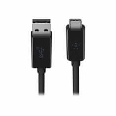 slomart kabel micro usb belkin usb-a - usb-c, 0.9m črna 90 cm