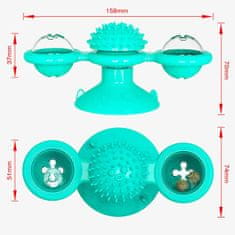 Netscroll Interaktivna in multifunkcijska mačja igrača - spodbuja IQ, čisti zobe in lajša tesnobo, WindmillToy
