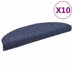 Vidaxl Samolepilne preproge za stopnice 10 kosov modre 65x21x4 cm