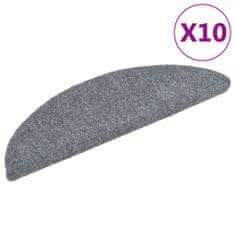 Vidaxl Samolepilne preproge za stopnice 10 kosov svetlo sive 56x17x3cm