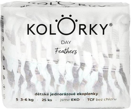 KOLORKY Otroške plenice DAY - Perje: velikost S (3-6 kg, 25 kosov)