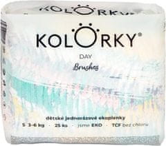 KOLORKY Otroške plenice DAY - Brush: velikost S (3-6 kg, 25 kosov)