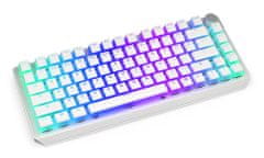 Endorfy gaming tipkovnica Thock 75% Wireless Red Onyx White Pudding / RGB / rdeča sw. / brezžična / mech. /US/ bližnjice/ bela