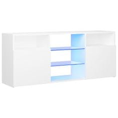 Vidaxl TV omarica z LED lučkami bela 120x30x50 cm