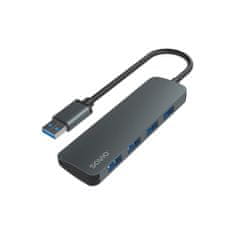 Noah USB 3.1 razdelilnik 4-portni aluminij