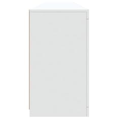 Vidaxl Komoda z LED diodami bela 202x37x67 cm