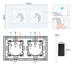 BOT Pametna vtičnica WiFi DOUBLE SP12 bela