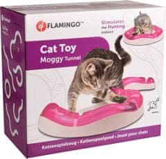 Flamingo Moggy Interaktivna igrača za mačke Roza/bela