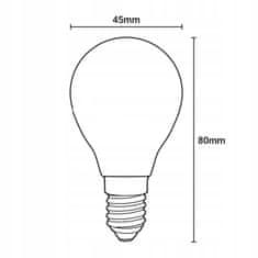 LUMILED 6x LED žarnica E14 P45 7W = 60W 770lm 4000K Nevtralno bela 360° Mlečna