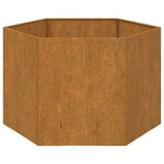 Vidaxl Cvetlično korito zarjavelo 60x60x45 cm corten jeklo