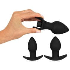 You2Toys Set analnih čepov "Black Velvet" z vibro nabojem (R556351)