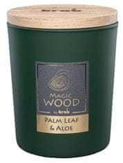 Steklo za svečo - MAGIC WOOD 300 g - Palmov list in aloja