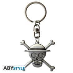 AbyStyle One Piece Kovinski obesek za ključe - Luffy z lobanjo