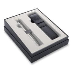 Parker Urban Twist Metro Metallic CT kroglično pero, darilna škatla z usnjenim ovitkom