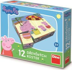 Dino Peppa Pig slikovne kocke, 12 kock