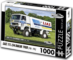 RETRO-AUTA Puzzle tovornjak št. 45 Liaz 111.154 Dakar 1988 (1986 - 1996) 1000 kosov