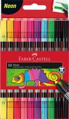 Faber-Castell Neonski obojestranski markerji - 10 barv