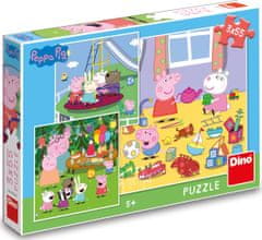 Dino Puzzle Peppa Pig na počitnicah 3x55 kosov