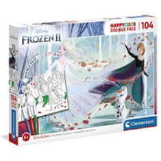 Clementoni Puzzle Dvojno barvanje obraza - Frozen 2, 104 kosov