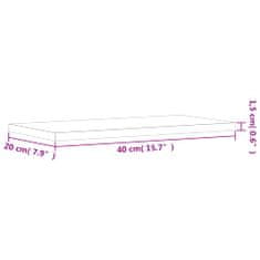 Vidaxl Stenske police 4 kosi rjavi hrast 40x20x1,5 cm inženirski les