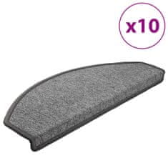 Vidaxl Preproge za stopnice 10 kosov 65x24x4 cm temno sive