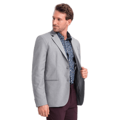 OMBRE Moška jakna z žepom V1 OM-BLZB-0115 siva MDN124433 S