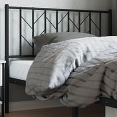 Vidaxl Kovinsko posteljno vzglavje črno 107 cm