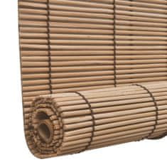 Vidaxl Rolo senčilo iz rjavega bambusa 100x160 cm