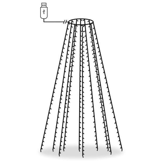 Vidaxl Lučke za novoletno jelko 250 LED lučk barvne 250 cm