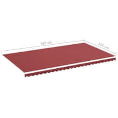 Vidaxl Nadomestno blago za tendo bordo rdeče 6x3,5 m