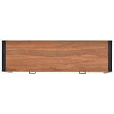 Vidaxl Pisalna miza z 2 predaloma 140x40x75 cm tikovina