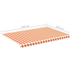 Vidaxl Nadomestno blago za tendo rumeno in oranžno 4,5x3 m