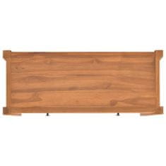 Vidaxl Pisalna miza z 2 predaloma 100x40x75 cm tikovina