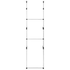 Vidaxl Teleskopski garderobni sistem s palicami iz aluminija