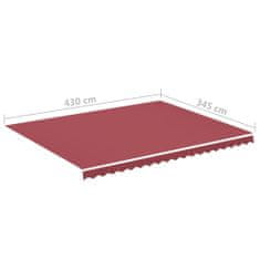 Vidaxl Nadomestno blago za tendo bordo rdeče 4,5x3,5 m