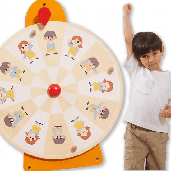 Viga Toys VIGA Wallboard Wheel Show Emotions FSC Montessori certifikat