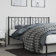 Vidaxl Kovinsko posteljno vzglavje črno 160 cm