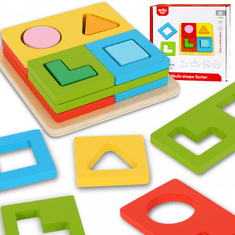 Tooky Toy TOOKY TOY Montessori sestavljanke Oblike in barve FSC