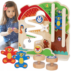 Tooky Toy Lesena manipulativna tabla za labirint Montessori TOOKY TOY